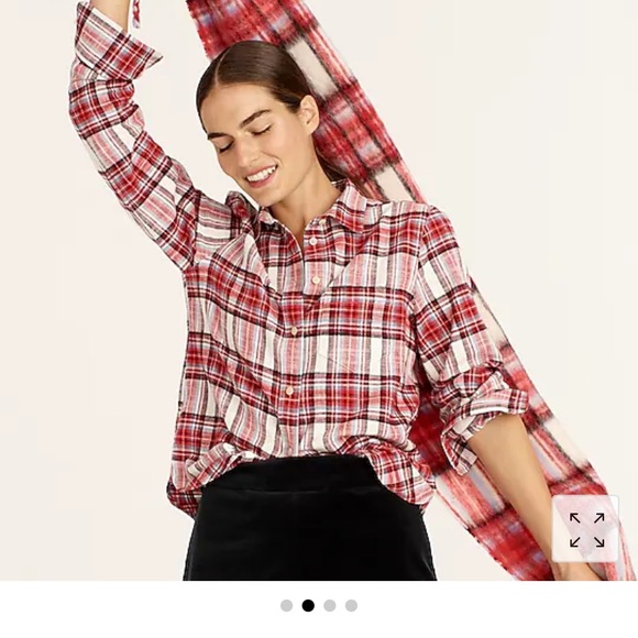 J. Crew classic fit flannel shirt in vintage plaid - Picture 3 of 3